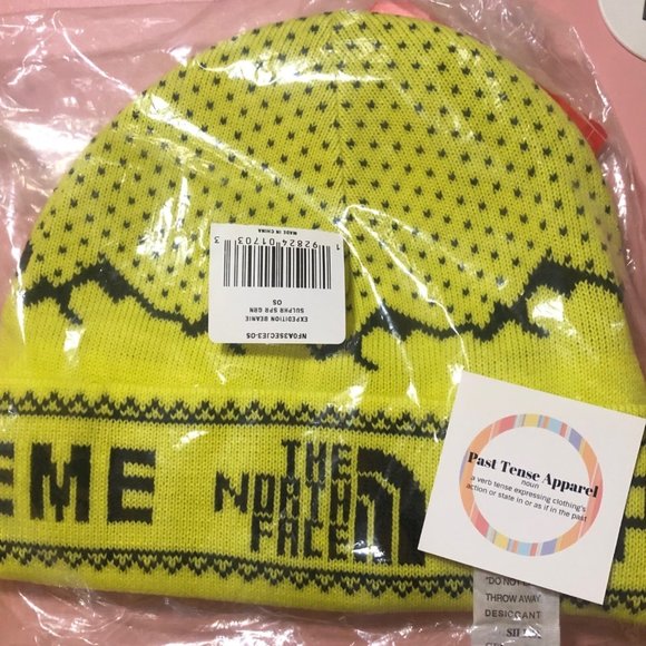 Supreme x The North Face Expedition Beanie Sulphr NWT - Picture 5 of 5